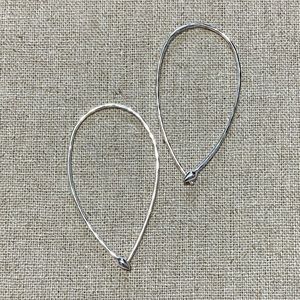 Stella & Dot Small Hammered Hoops - silver